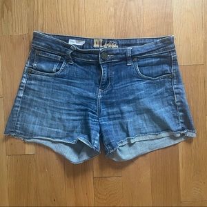 Kut from the Kloth Gidget Frey Shorts Dark Denim